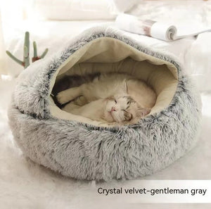 Cozy Up This Winter with Our Pet Plush Winter Round Bed House