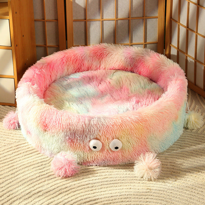 Transform Your Pet's Winter with Our Cute Monster Sleeping Bed Pad